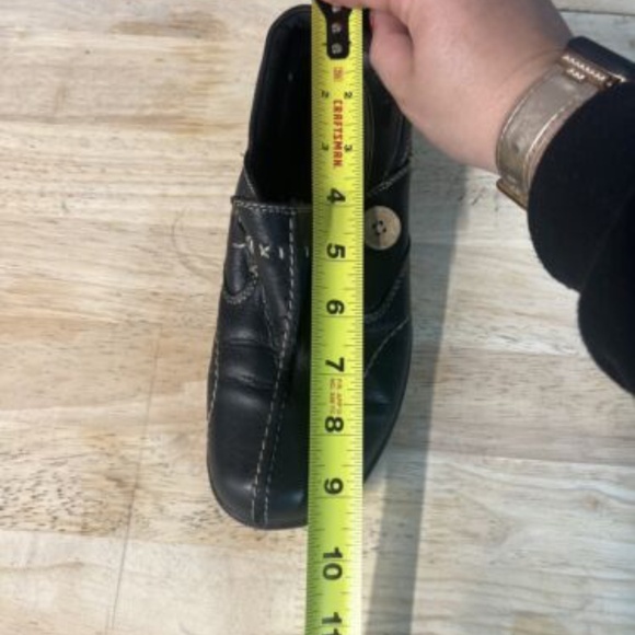 CLARKS BENDABLES WOMEN'S SIZE 8M BLACK SLIP ON LOAFER *read* - Picture 7 of 9